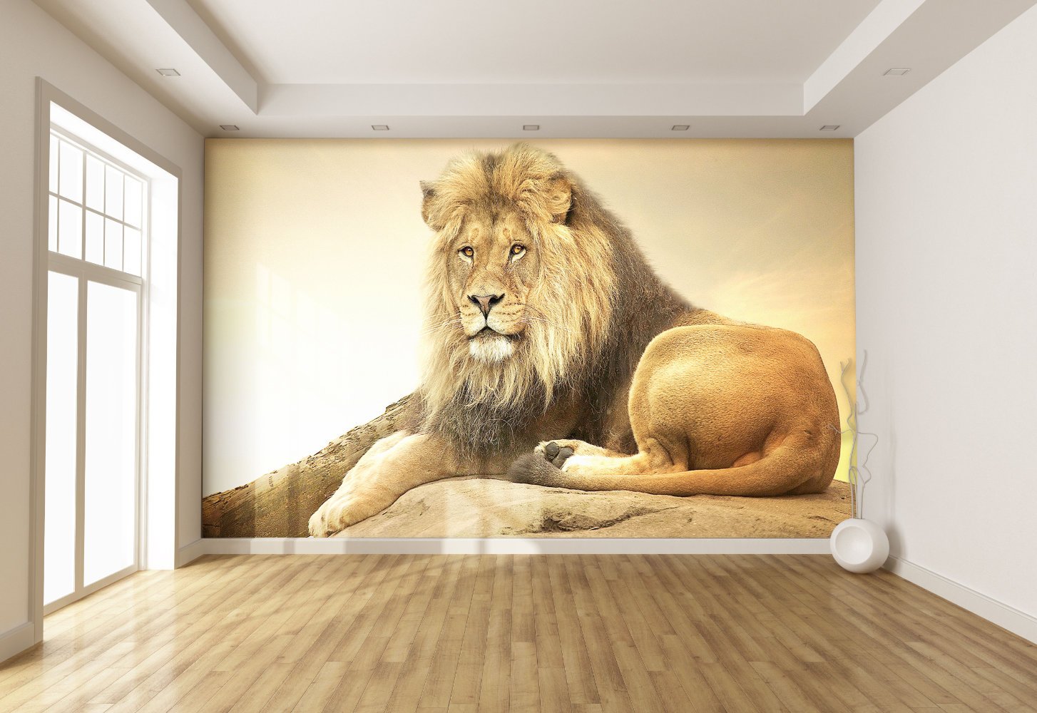 Aslan Temalı Duvar Kumaşı