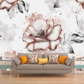 Mercan Desenli Duvar Kumaşı