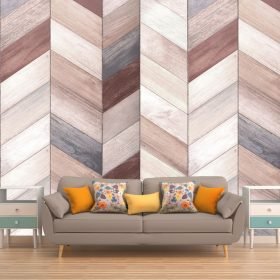 Pastel Zigzaglar Temalı Duvar Kumaşı