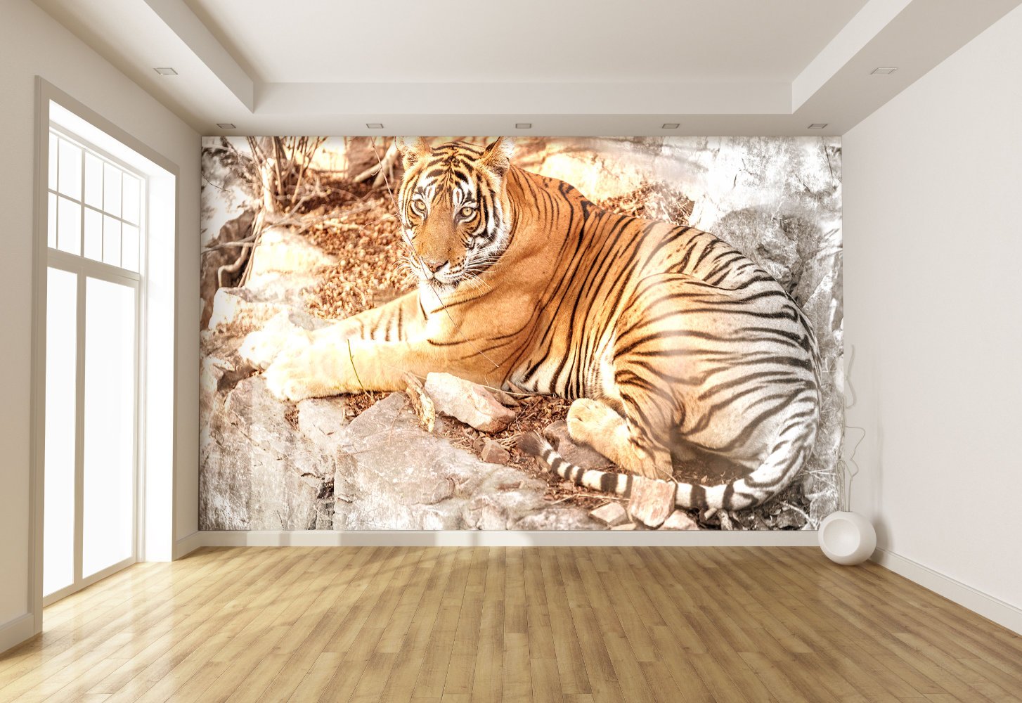 Tiger Temalı Duvar Kumaşı